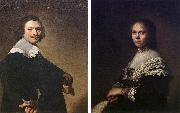 VERSPRONCK, Jan Cornelisz Portrait of a Man and Portrait of a Woman  wer oil